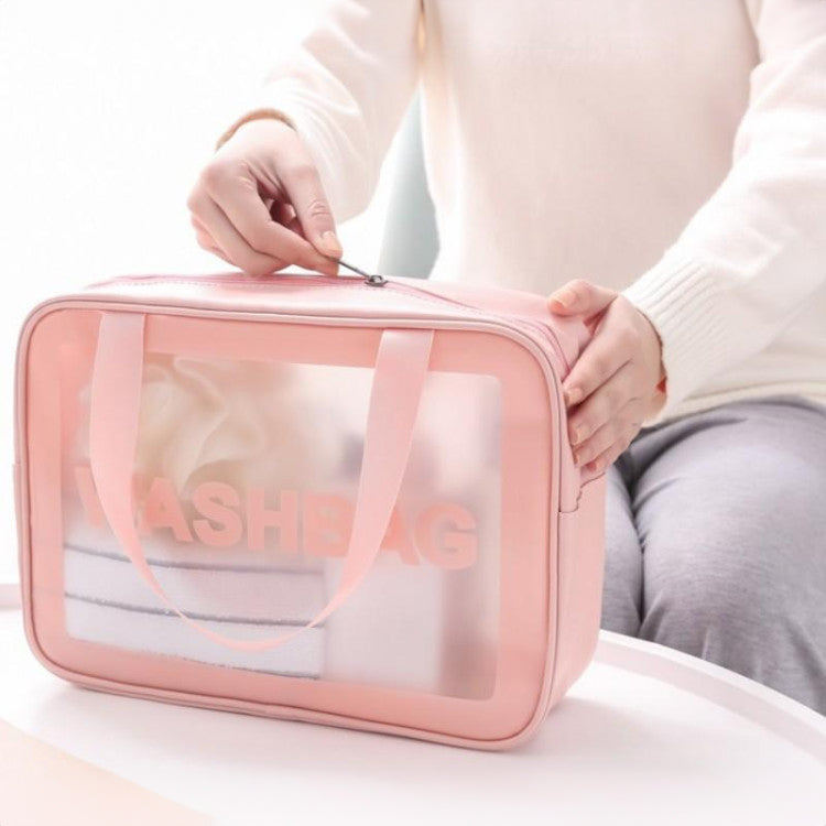 Set 3 genti de voiaj pentru cosmetice, Zola, impermeabile, marimi diferite 30 x 21 x 10 cm/ 25 x 15 x 8 cm/ 20 x 12 x 7 cm, roz Set 3 genti de voiaj pentru cosmetice, Zola, impermeabile, marimi diferite 30 x 21 x 10 cm/ 25 x 15 x 8 cm/ 20 x 12 x 7 cm, roz